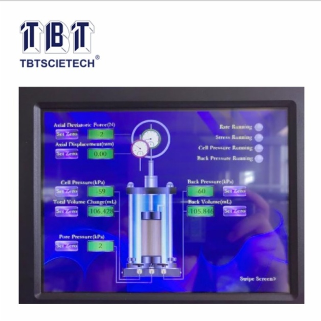 Triaxial Test Apparatus with Touch Screen