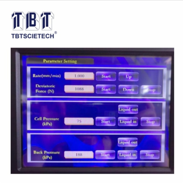 Triaxial Test Apparatus with Touch Screen